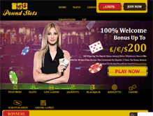 Tablet Screenshot of poundslots.com